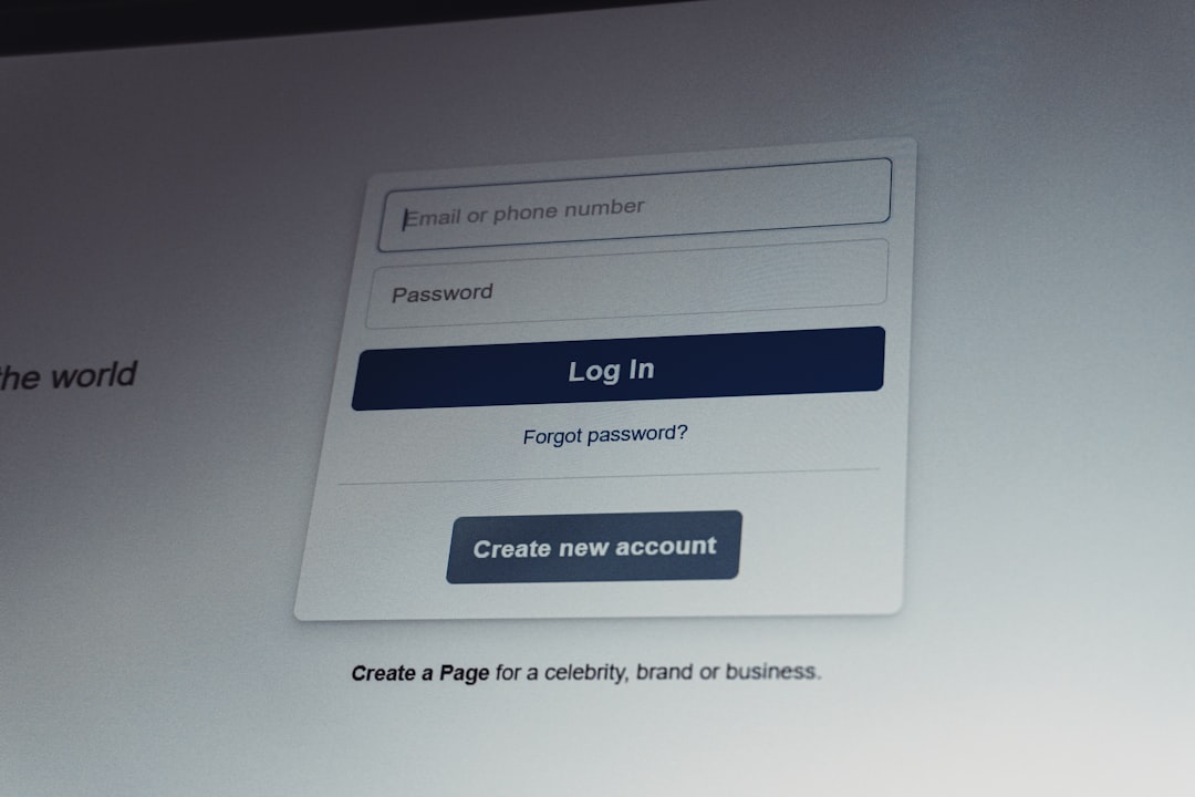 Facebook login screen with email and password fields login screen laptop, password error message, forgot password link