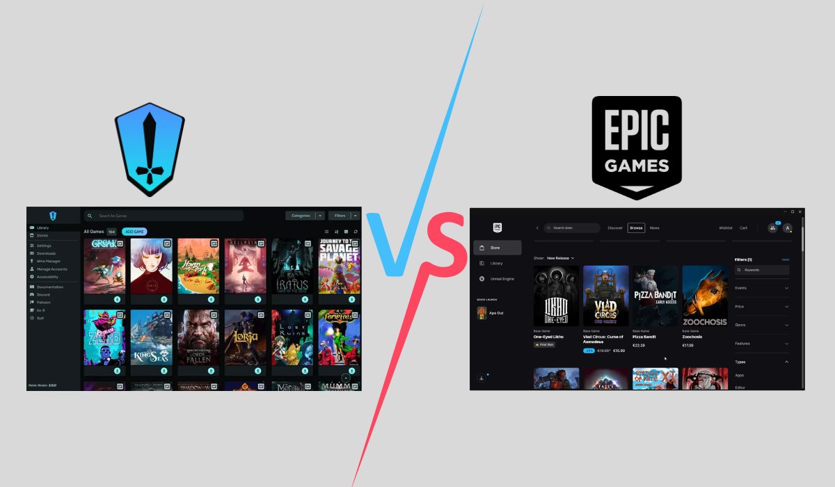 Heroic Launcher vs Epic Games Launcher