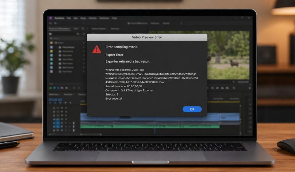 What Does Premiere Pro Error Compiling Movie Mean